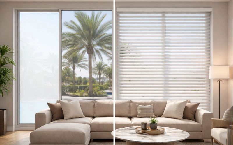 Smart film vs blinds