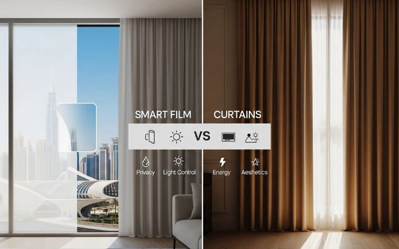 Smart Film vs Curtains in Saudi Arabia