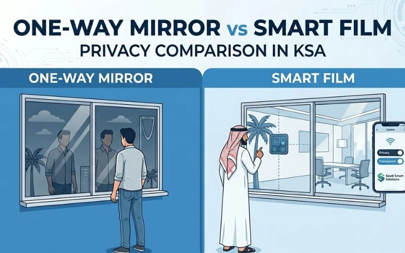 One-Way Mirror vs Smart Film: Privacy Comparison in KSA