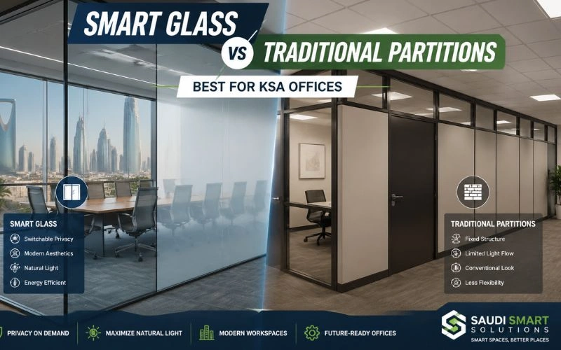 Smart Glass vs Traditional Partitions: Best for KSA Offices